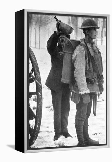 The Hot Soup Man at the Front, First World War, 1916-null-Framed Premier Image Canvas