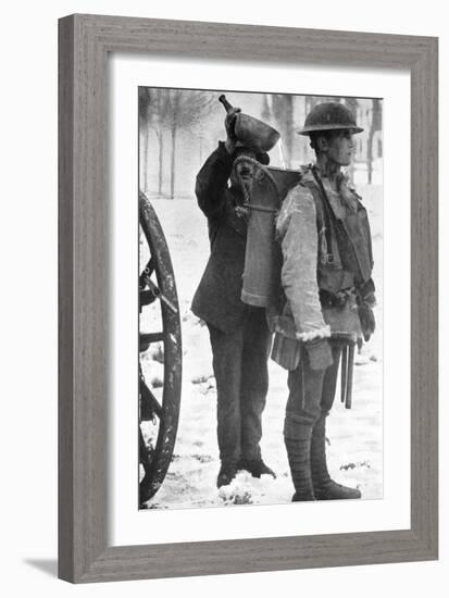 The Hot Soup Man at the Front, First World War, 1916-null-Framed Giclee Print