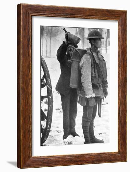 The Hot Soup Man at the Front, First World War, 1916-null-Framed Premium Giclee Print