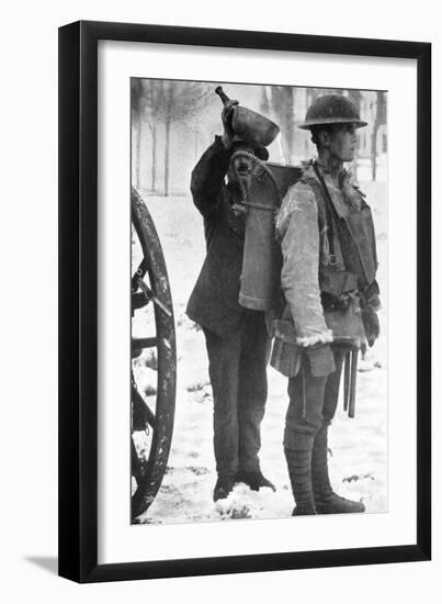 The Hot Soup Man at the Front, First World War, 1916-null-Framed Premium Giclee Print