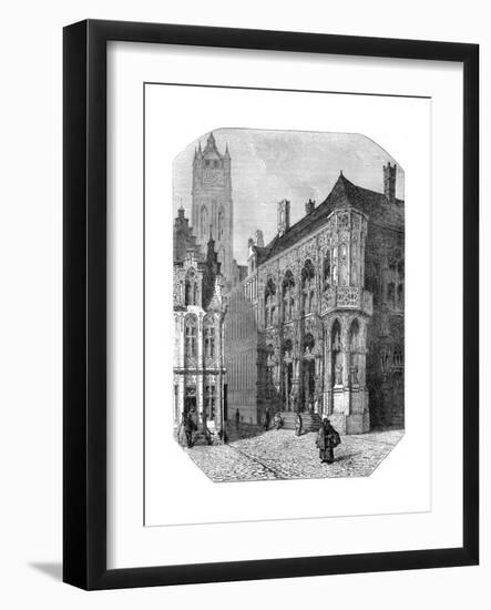 The Hotel De Ville, Ghent, 19th Century-null-Framed Giclee Print