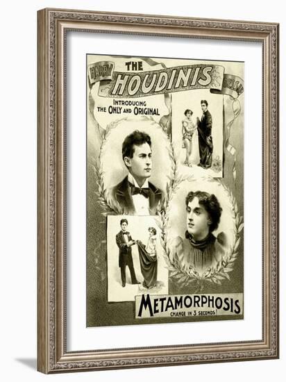 The Houdinis, Harry, Bessie Introducing the Only and Original-null-Framed Art Print