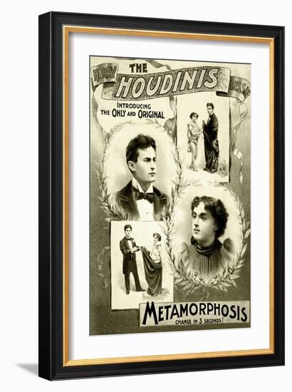 The Houdinis, Harry, Bessie Introducing the Only and Original-null-Framed Art Print