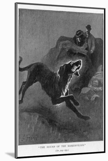 The Hound of the Baskervilles Holmes and Watson Watch the Fearful Hound-Sidney Paget-Mounted Photographic Print