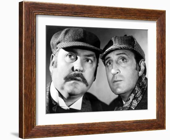 The Hound Of The Baskervilles, Nigel Bruce & Basil Rathbone, 1939-null-Framed Photo