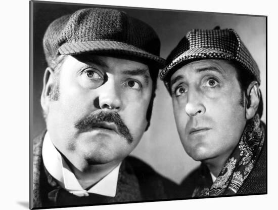 The Hound Of The Baskervilles, Nigel Bruce & Basil Rathbone, 1939-null-Mounted Photo