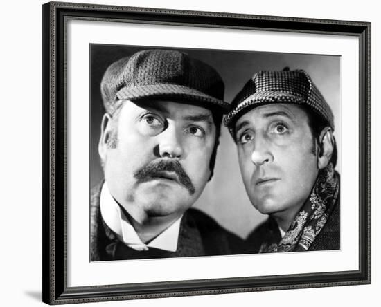 The Hound Of The Baskervilles, Nigel Bruce & Basil Rathbone, 1939-null-Framed Photo