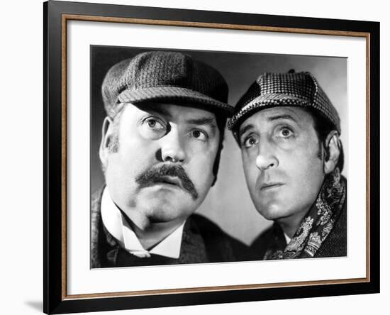 The Hound Of The Baskervilles, Nigel Bruce & Basil Rathbone, 1939-null-Framed Photo