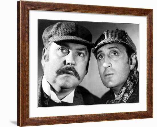 The Hound Of The Baskervilles, Nigel Bruce & Basil Rathbone, 1939-null-Framed Photo