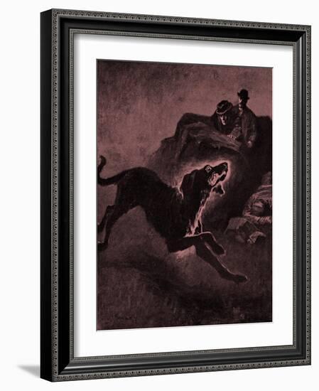 The Hound Of The Baskervilles-Sidney Paget-Framed Giclee Print