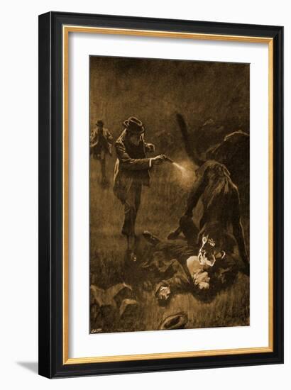 The Hound Of The Baskervilles-Sidney Paget-Framed Giclee Print