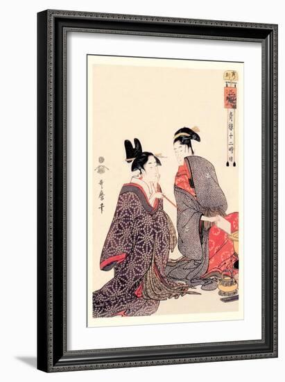 The Hour of the Tiger-Kitagawa Utamaro-Framed Art Print