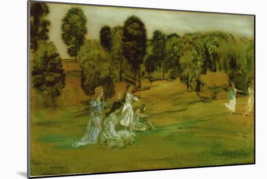 The Hours and the Freedom of the Fields-Arthur Bowen Davies-Mounted Giclee Print