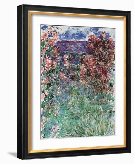 The House Among the Roses, 1925-Claude Monet-Framed Premium Giclee Print