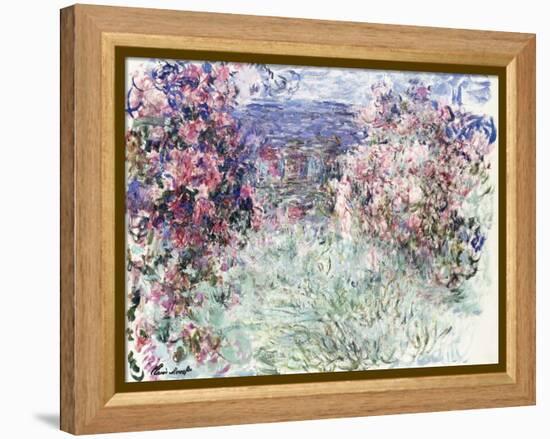 The House Among the Roses, 1925-Claude Monet-Framed Premier Image Canvas