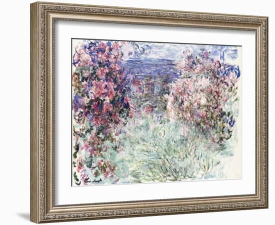 The House Among the Roses, 1925-Claude Monet-Framed Giclee Print