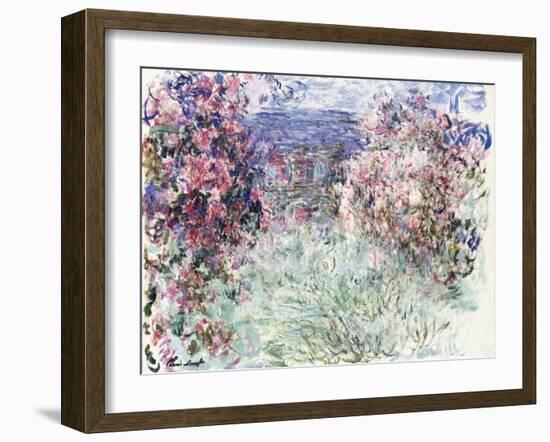 The House Among the Roses, 1925-Claude Monet-Framed Giclee Print