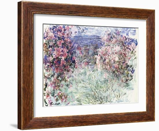 The House Among the Roses, 1925-Claude Monet-Framed Giclee Print