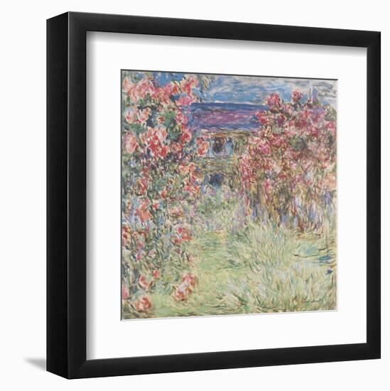 The House Among the Roses, between 1917 and 1919-Claude Monet-Framed Art Print