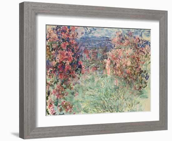 The House Among the Roses (La Maison Dans Les Roses), 1925-Claude Monet-Framed Giclee Print