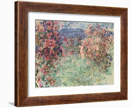 The House Among the Roses (La Maison Dans Les Roses), 1925-Claude Monet-Framed Giclee Print