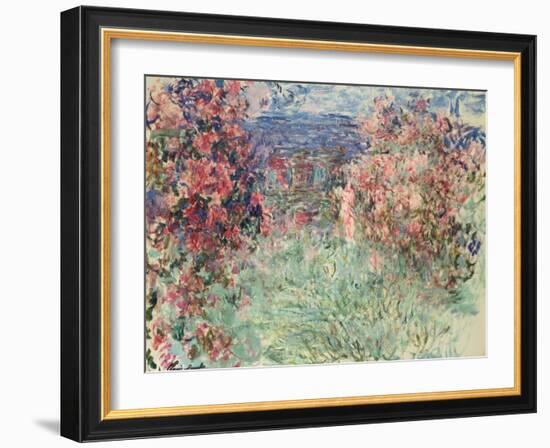 The House Among the Roses (La Maison Dans Les Roses), 1925-Claude Monet-Framed Giclee Print