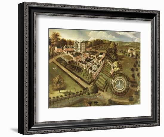 The House and Garden of Llanerch Hall, Denbighshire, c.1662-72-English-Framed Giclee Print