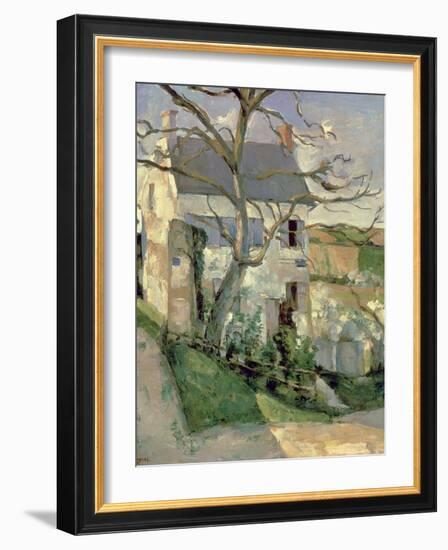 The House and the Tree, C.1873-74-Paul C?zanne-Framed Giclee Print