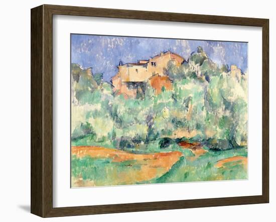The House at Bellevue-Paul Cézanne-Framed Giclee Print