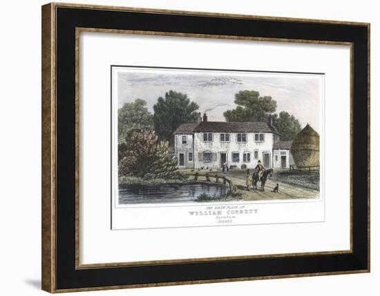 The House at Farnham, Kent, in Which William Cobbett Was Born, 1763-null-Framed Giclee Print