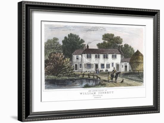 The House at Farnham, Kent, in Which William Cobbett Was Born, 1763-null-Framed Giclee Print