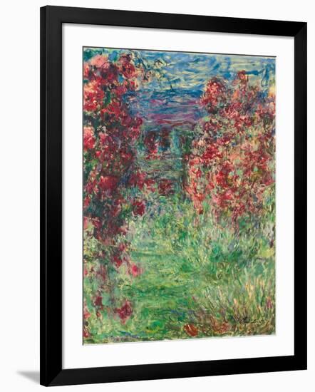 The House at Giverny under the Roses; La Maison Dans Les Roses, 1925-Claude Monet-Framed Giclee Print