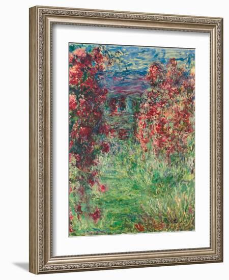 The House at Giverny under the Roses; La Maison Dans Les Roses, 1925-Claude Monet-Framed Giclee Print