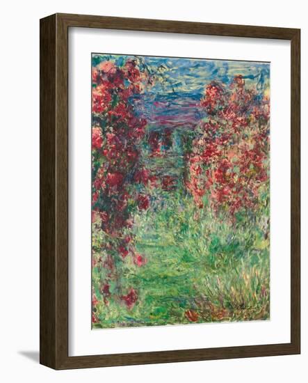 The House at Giverny under the Roses; La Maison Dans Les Roses, 1925-Claude Monet-Framed Giclee Print