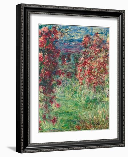 The House at Giverny under the Roses; La Maison Dans Les Roses, 1925-Claude Monet-Framed Giclee Print