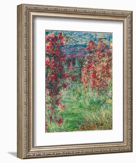 The House at Giverny under the Roses; La Maison Dans Les Roses, 1925-Claude Monet-Framed Giclee Print