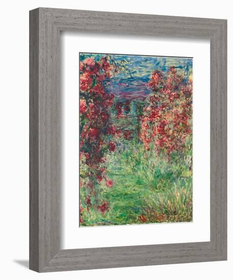 The House at Giverny under the Roses; La Maison Dans Les Roses, 1925-Claude Monet-Framed Giclee Print