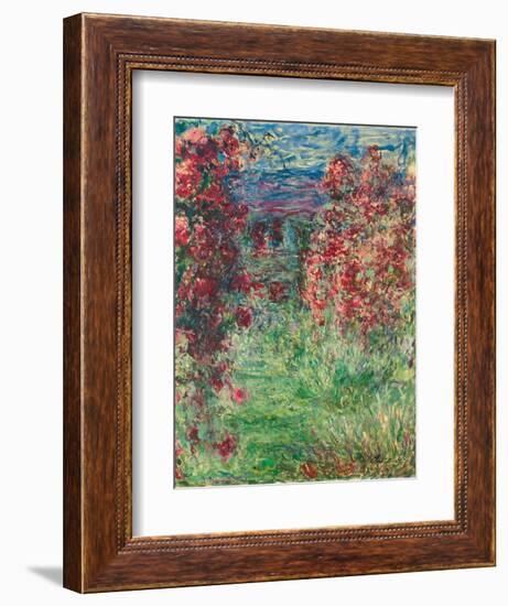 The House at Giverny under the Roses; La Maison Dans Les Roses, 1925-Claude Monet-Framed Giclee Print