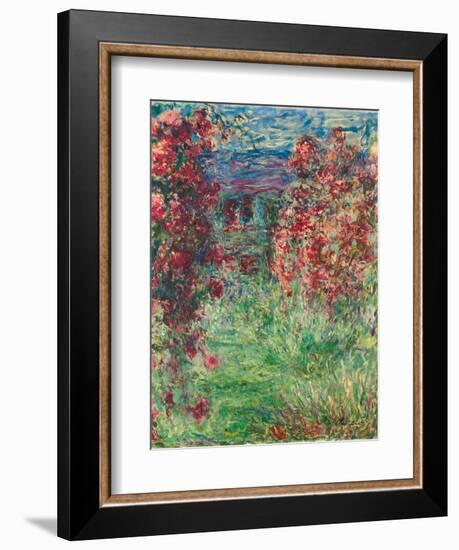 The House at Giverny under the Roses; La Maison Dans Les Roses, 1925-Claude Monet-Framed Giclee Print