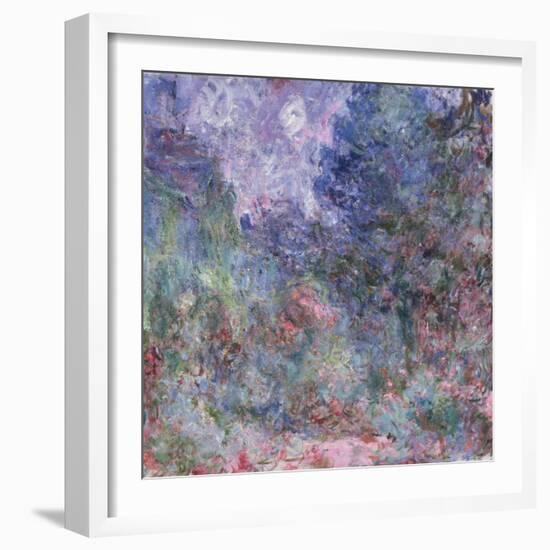 The House at Giverny Viewed from the Rose Garden, 1922-24-Claude Monet-Framed Giclee Print