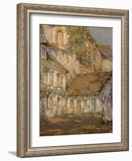 The House Below the Church; La Maison Sous L'Eglise, 1935-Henri Eugene Augustin Le Sidaner-Framed Giclee Print
