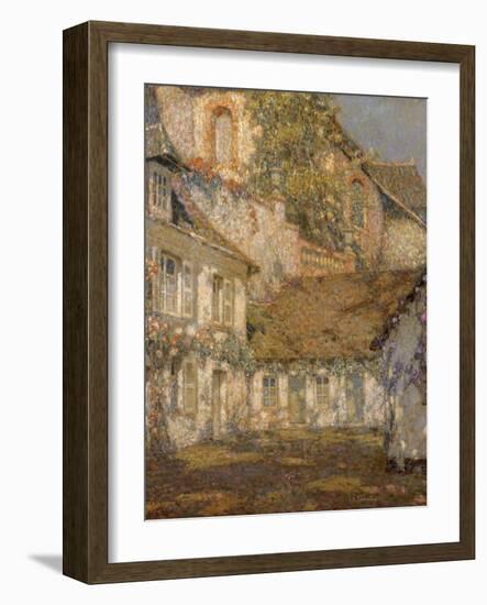 The House Below the Church; La Maison Sous L'Eglise, 1935-Henri Eugene Augustin Le Sidaner-Framed Giclee Print