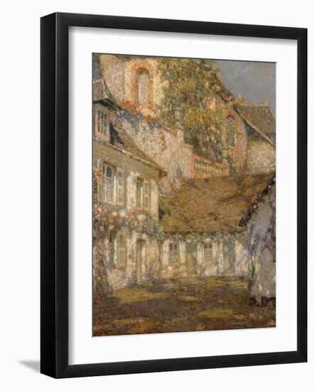 The House Below the Church; La Maison Sous L'Eglise, 1935-Henri Eugene Augustin Le Sidaner-Framed Giclee Print