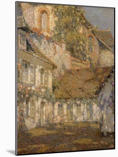 The House Below the Church; La Maison Sous L'Eglise, 1935-Henri Eugene Augustin Le Sidaner-Mounted Giclee Print