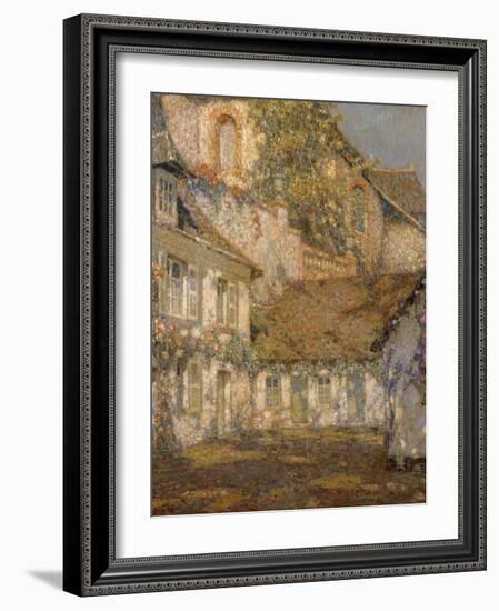 The House Below the Church; La Maison Sous L'Eglise, 1935-Henri Eugene Augustin Le Sidaner-Framed Giclee Print