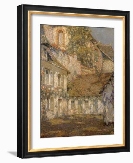 The House Below the Church; La Maison Sous L'Eglise, 1935-Henri Eugene Augustin Le Sidaner-Framed Giclee Print