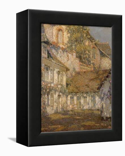 The House Below the Church; La Maison Sous L'Eglise, 1935-Henri Eugene Augustin Le Sidaner-Framed Premier Image Canvas