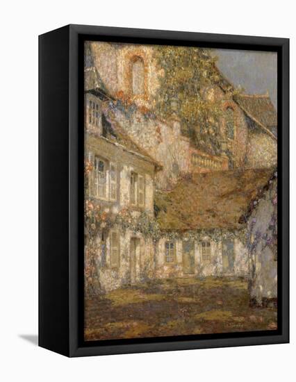 The House Below the Church; La Maison Sous L'Eglise, 1935-Henri Eugene Augustin Le Sidaner-Framed Premier Image Canvas