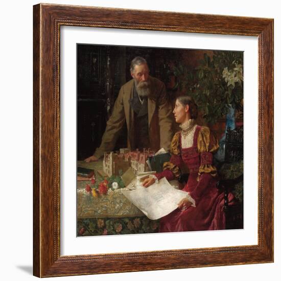 The House Builders, 1880-Frank Dicksee-Framed Giclee Print