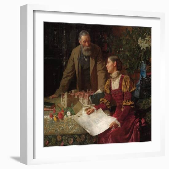 The House Builders, 1880-Frank Dicksee-Framed Giclee Print